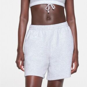 SKIMS Women's Heather Grey Soft Cotton Fleece Casual Shorts 4X Plus Size